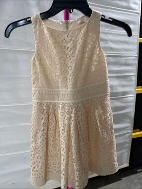 Crewcuts Cream Lace Fit-and-Flare Dress